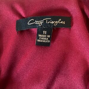 City Triangles Burgundy Dress